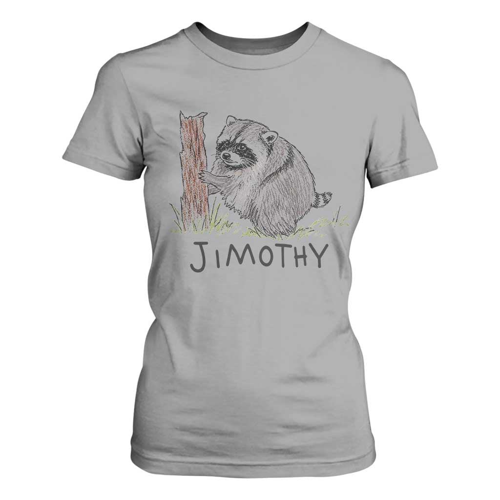 Jimothy Funny Viral Seattle Raccoon Crayon Drawing Graphic T Shirt For Women Trash Panda Feral Legend Supporter