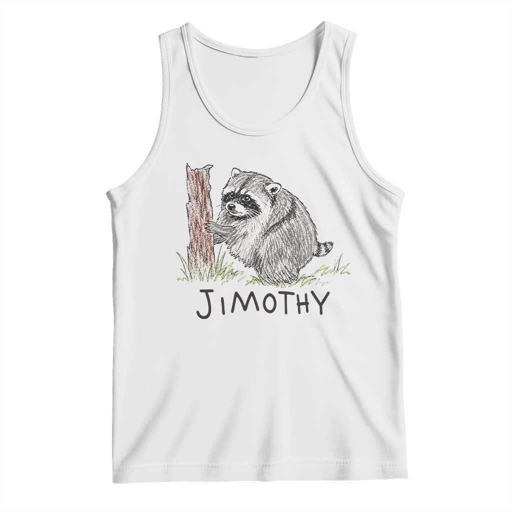Jimothy Funny Viral Seattle Raccoon Crayon Drawing Graphic Tank Top Trash Panda Feral Legend Supporter TS02 White Print Your Wear