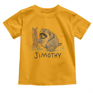 Jimothy Funny Viral Seattle Raccoon Crayon Drawing Graphic Toddler T Shirt Trash Panda Feral Legend Supporter