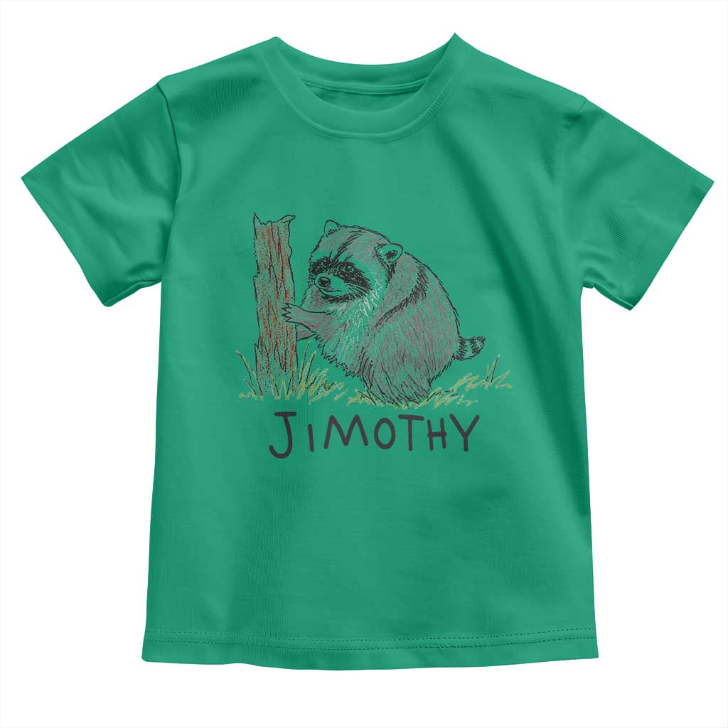Jimothy Funny Viral Seattle Raccoon Crayon Drawing Graphic Toddler T Shirt Trash Panda Feral Legend Supporter