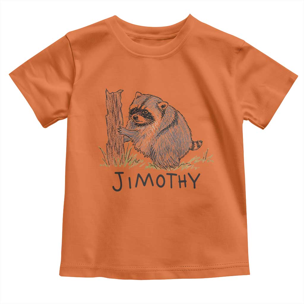 Jimothy Funny Viral Seattle Raccoon Crayon Drawing Graphic Toddler T Shirt Trash Panda Feral Legend Supporter