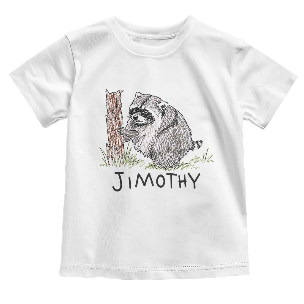Jimothy Funny Viral Seattle Raccoon Crayon Drawing Graphic Toddler T Shirt Trash Panda Feral Legend Supporter TS02 White Print Your Wear