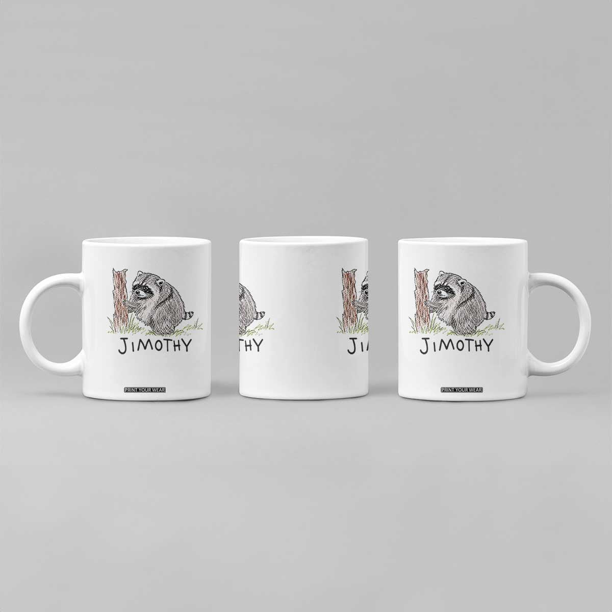 Jimothy Funny Viral Seattle Raccoon Crayon Drawing Graphic Coffee Mug Trash Panda Feral Legend Supporter