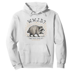 What Would Jimothy Do WWJD Funny Parody Hoodie Viral Seattle Raccoon Meme Feral Legend Humor
