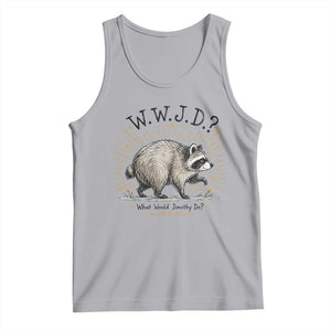 What Would Jimothy Do WWJD Funny Parody Tank Top Viral Seattle Raccoon Meme Feral Legend Humor
