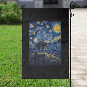 Jimothy Seattle Raccoon Starry Night Parody Graphic Garden Flag Trash Panda Feral Legend Supporter