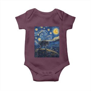 Jimothy Seattle Raccoon Starry Night Parody Graphic Baby Onesie Trash Panda Feral Legend Supporter