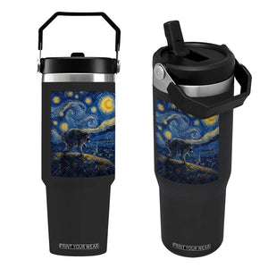 Jimothy Seattle Raccoon Starry Night Parody Graphic Flip Straw Tumbler Trash Panda Feral Legend Supporter