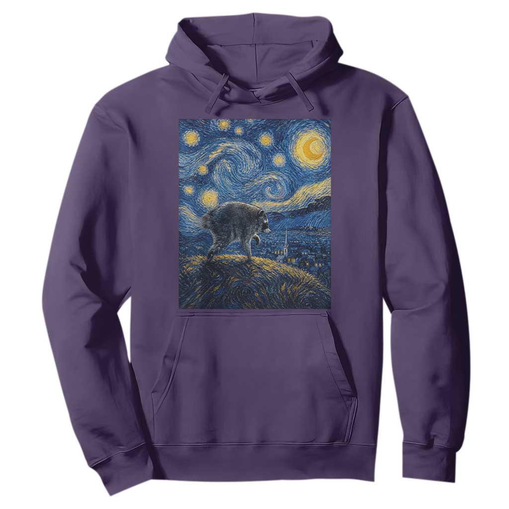 Jimothy Seattle Raccoon Starry Night Parody Graphic Hoodie Trash Panda Feral Legend Supporter
