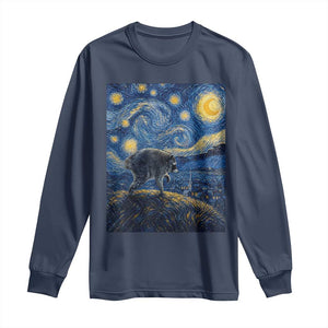 Jimothy Seattle Raccoon Starry Night Parody Graphic Long Sleeve Shirt Trash Panda Feral Legend Supporter