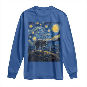 Jimothy Seattle Raccoon Starry Night Parody Graphic Long Sleeve Shirt Trash Panda Feral Legend Supporter