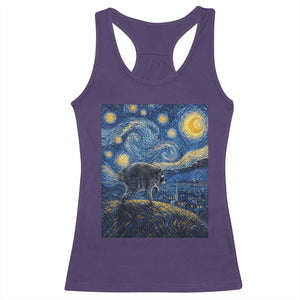 Jimothy Seattle Raccoon Starry Night Parody Graphic Racerback Tank Top Trash Panda Feral Legend Supporter