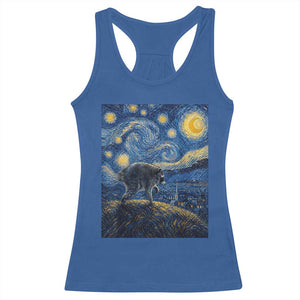 Jimothy Seattle Raccoon Starry Night Parody Graphic Racerback Tank Top Trash Panda Feral Legend Supporter