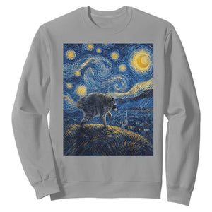 Jimothy Seattle Raccoon Starry Night Parody Graphic Sweatshirt Trash Panda Feral Legend Supporter