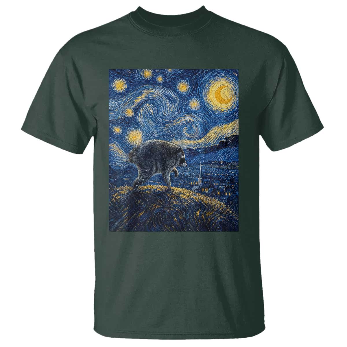 Jimothy Seattle Raccoon Starry Night Parody Graphic T Shirt Trash Panda Feral Legend Supporter