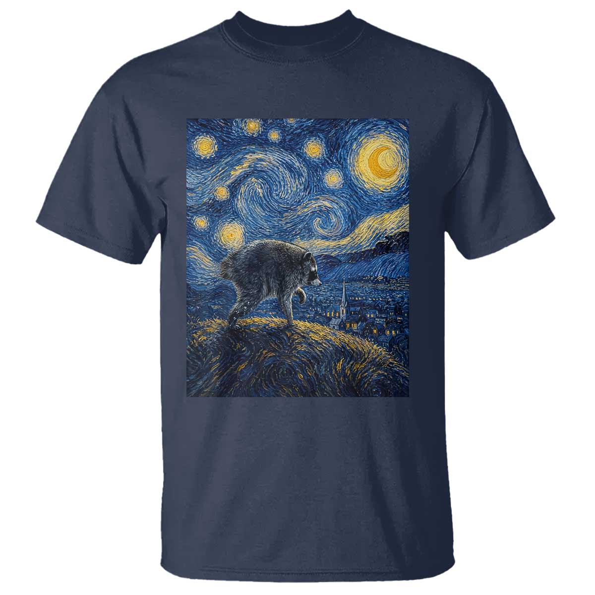 Jimothy Seattle Raccoon Starry Night Parody Graphic T Shirt Trash Panda Feral Legend Supporter