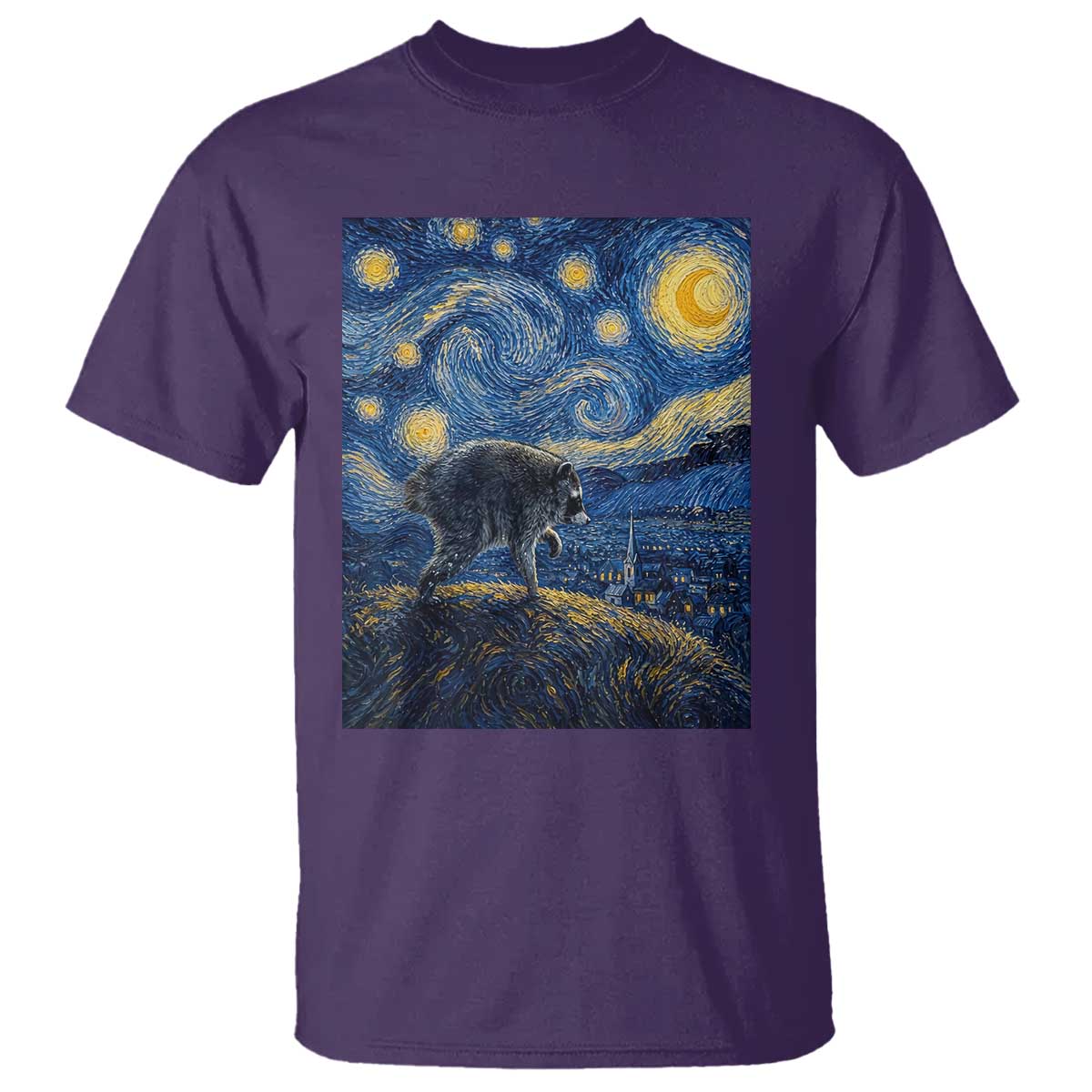 Jimothy Seattle Raccoon Starry Night Parody Graphic T Shirt Trash Panda Feral Legend Supporter