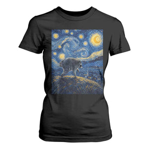 Jimothy Seattle Raccoon Starry Night Parody Graphic T Shirt For Women Trash Panda Feral Legend Supporter