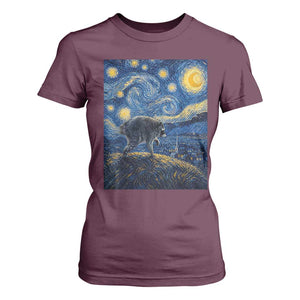 Jimothy Seattle Raccoon Starry Night Parody Graphic T Shirt For Women Trash Panda Feral Legend Supporter