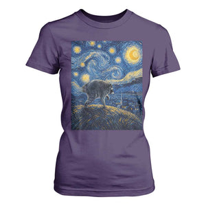 Jimothy Seattle Raccoon Starry Night Parody Graphic T Shirt For Women Trash Panda Feral Legend Supporter