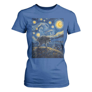 Jimothy Seattle Raccoon Starry Night Parody Graphic T Shirt For Women Trash Panda Feral Legend Supporter