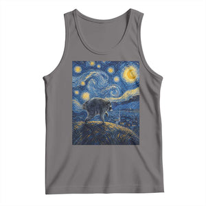 Jimothy Seattle Raccoon Starry Night Parody Graphic Tank Top Trash Panda Feral Legend Supporter