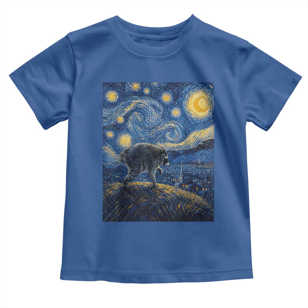 Jimothy Seattle Raccoon Starry Night Parody Graphic Toddler T Shirt Trash Panda Feral Legend Supporter