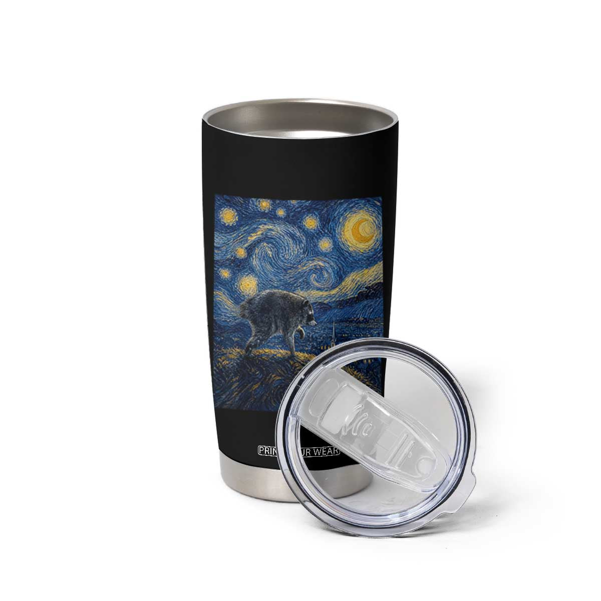 Jimothy Seattle Raccoon Starry Night Parody Graphic Tumbler Cup Trash Panda Feral Legend Supporter