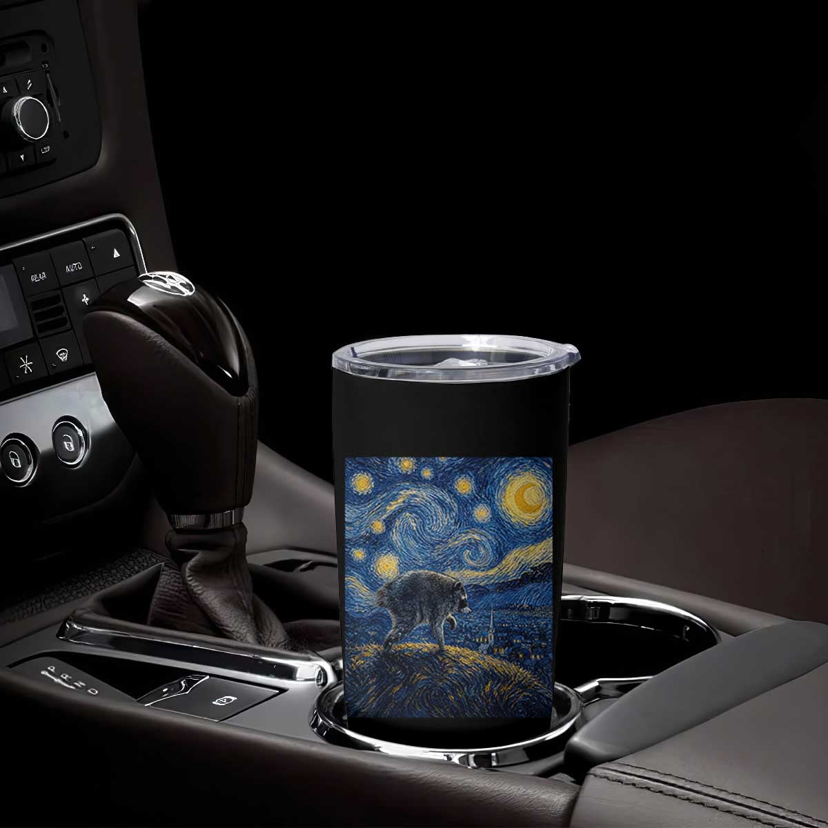 Jimothy Seattle Raccoon Starry Night Parody Graphic Tumbler Cup Trash Panda Feral Legend Supporter