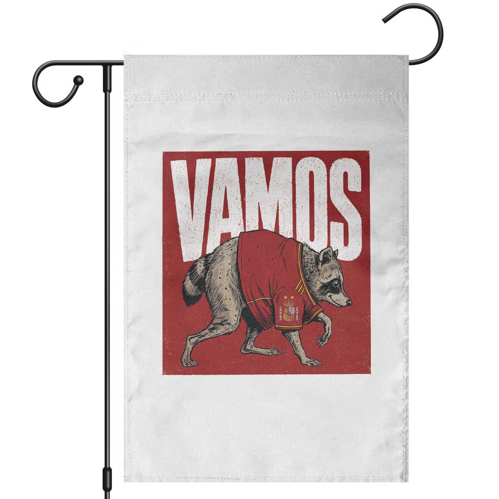 Funny Jimothy Vamos Spain Soccer Fans Parody Garden Flag Seattle Raccoon Espana Champs Victory Celebration TS02 White Print Your Wear