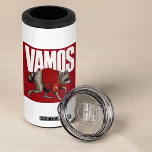 Funny Jimothy Vamos Spain Soccer Fans Parody 4 in 1 Can Cooler Tumbler Seattle Raccoon Espana Champs Victory Celebration