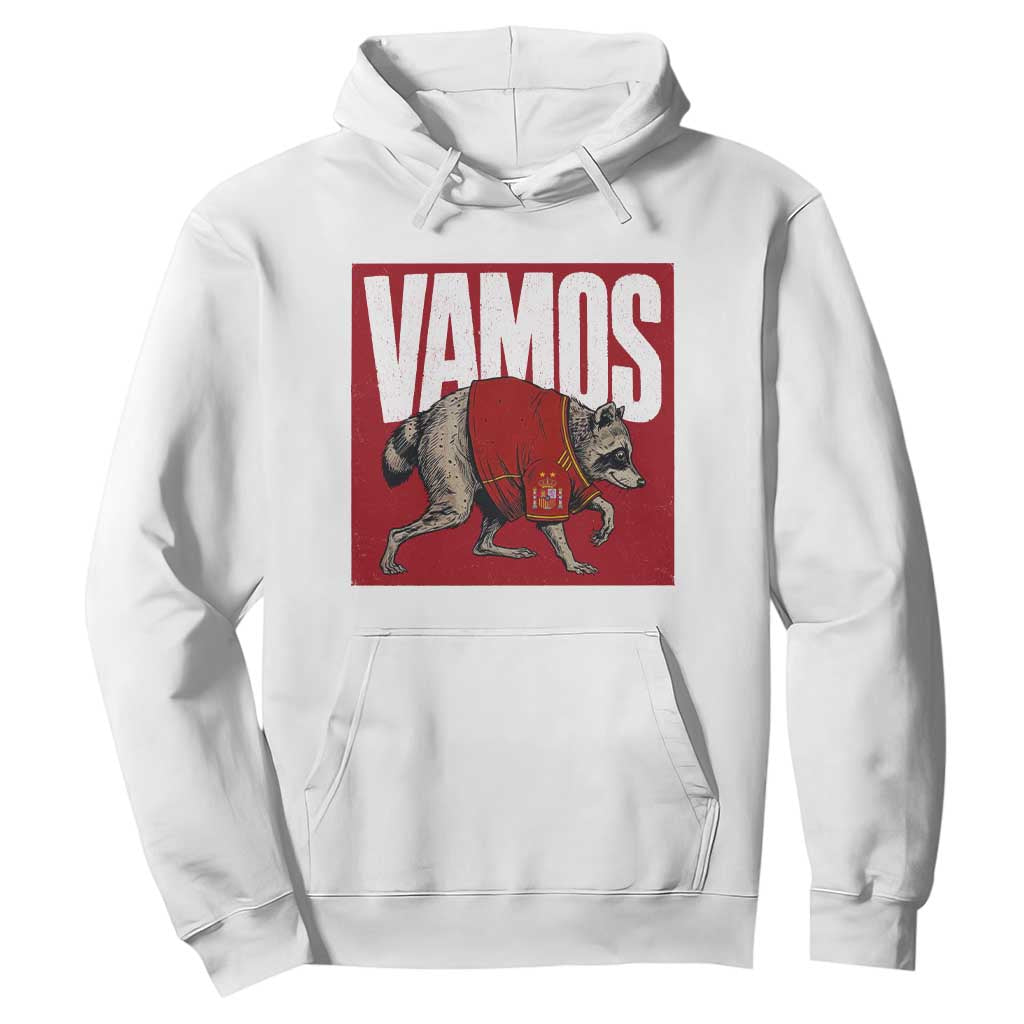 Funny Jimothy Vamos Spain Soccer Fans Parody Hoodie Seattle Raccoon Espana Champs Victory Celebration TS02 White Print Your Wear