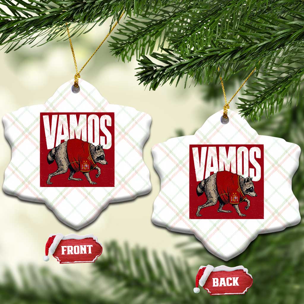 Funny Jimothy Vamos Spain Soccer Fans Parody Ceramic Ornament Seattle Raccoon Espana Champs Victory Celebration