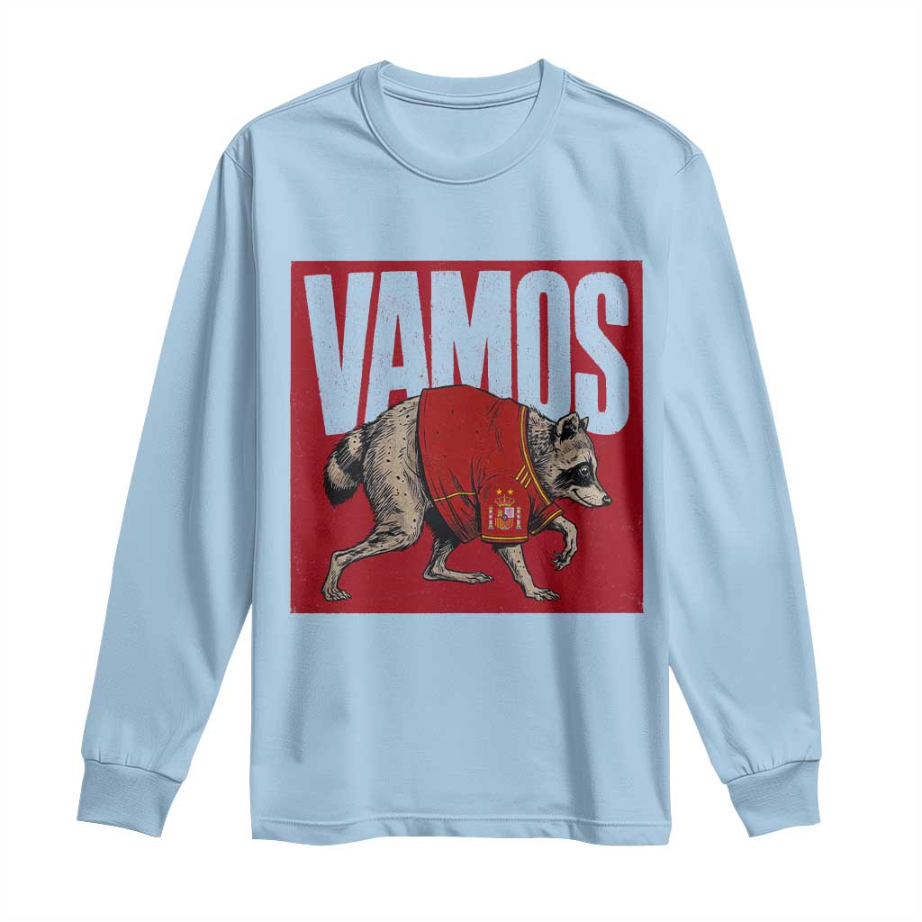 Funny Jimothy Vamos Spain Soccer Fans Parody Long Sleeve Shirt Seattle Raccoon Espana Champs Victory Celebration
