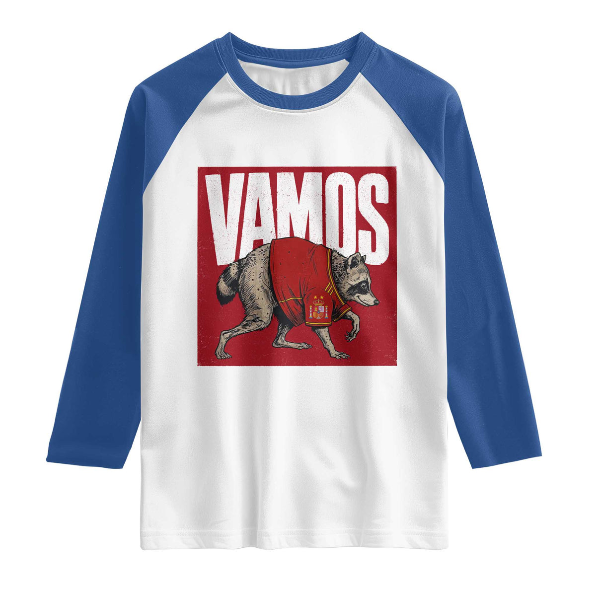 Funny Jimothy Vamos Spain Soccer Fans Parody Raglan Shirt Seattle Raccoon Espana Champs Victory Celebration