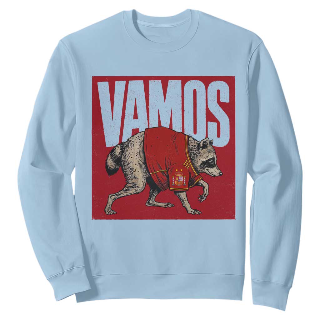 Funny Jimothy Vamos Spain Soccer Fans Parody Sweatshirt Seattle Raccoon Espana Champs Victory Celebration