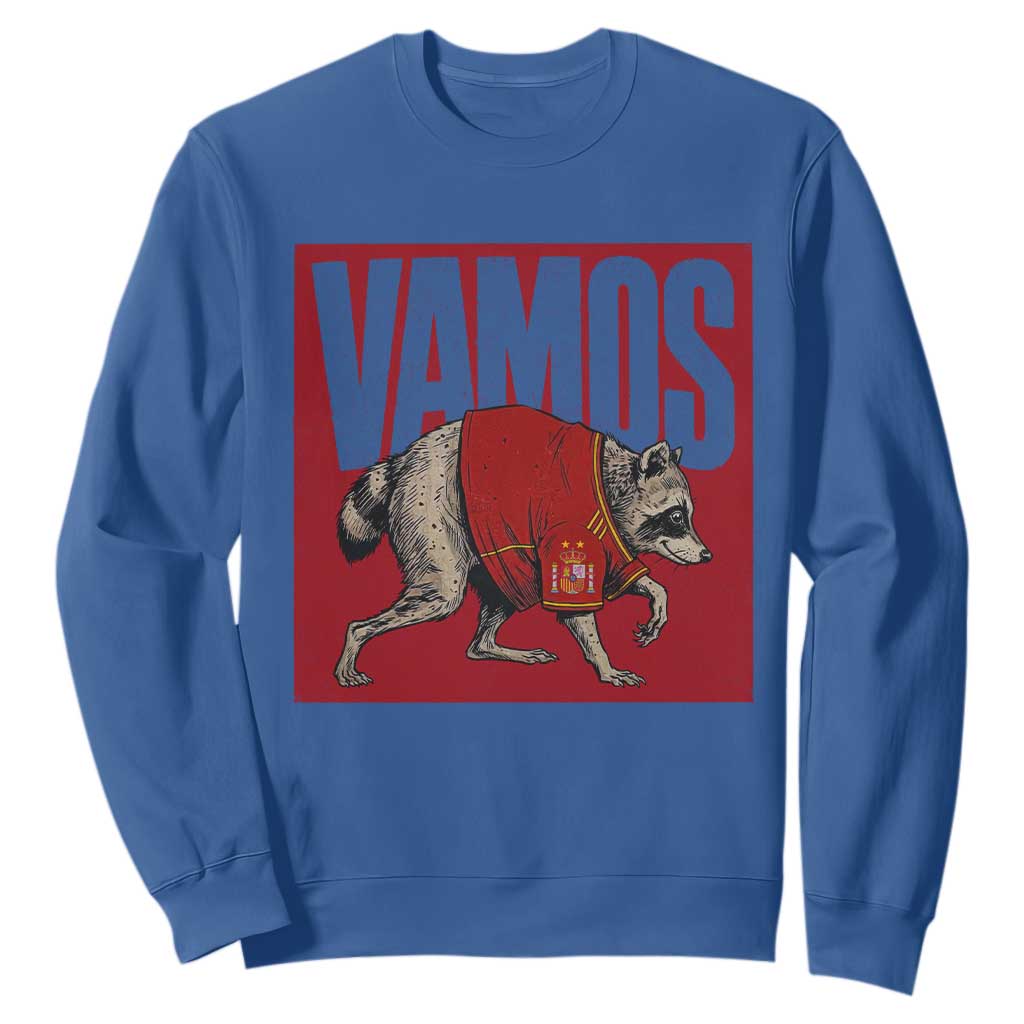 Funny Jimothy Vamos Spain Soccer Fans Parody Sweatshirt Seattle Raccoon Espana Champs Victory Celebration