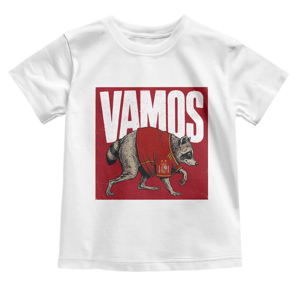 Funny Jimothy Vamos Spain Soccer Fans Parody Toddler T Shirt Seattle Raccoon Espana Champs Victory Celebration TS02 White Print Your Wear