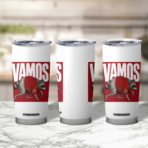 Funny Jimothy Vamos Spain Soccer Fans Parody Tumbler Cup Seattle Raccoon Espana Champs Victory Celebration