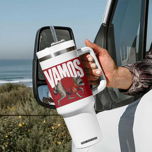 Funny Jimothy Vamos Spain Soccer Fans Parody Tumbler With Handle Seattle Raccoon Espana Champs Victory Celebration