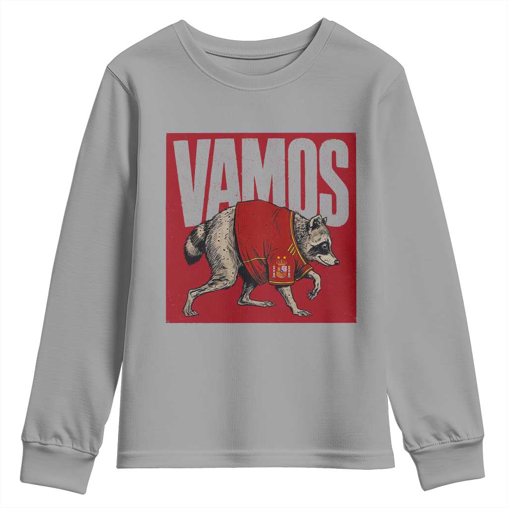 Funny Jimothy Vamos Spain Soccer Fans Parody Youth Sweatshirt Seattle Raccoon Espana Champs Victory Celebration
