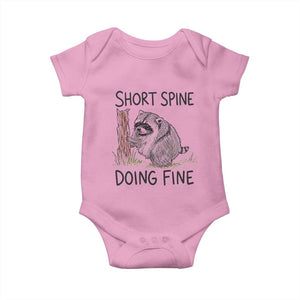 Jimothy Short Spine Doing Fine Inspirational Baby Onesie Viral Seattle Raccoon Crayon Drawing Graphic
