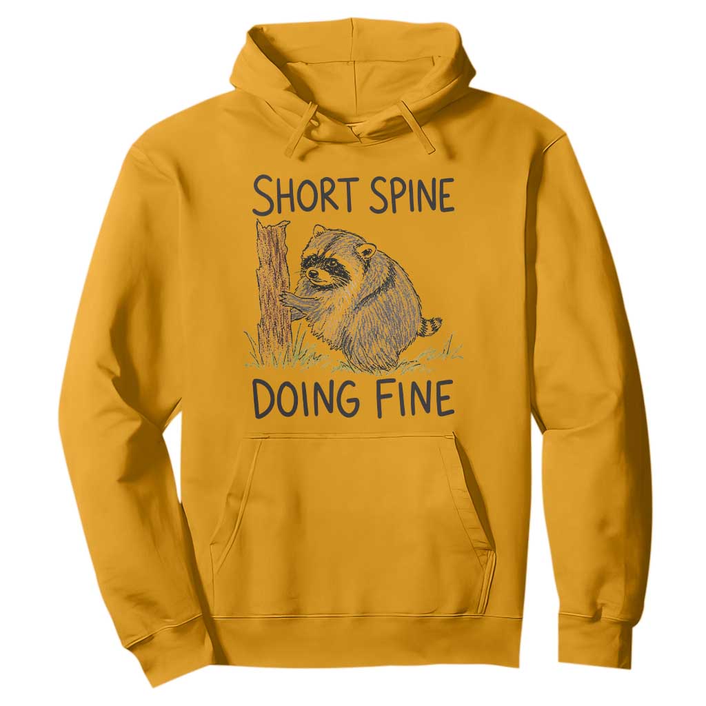 Jimothy Short Spine Doing Fine Inspirational Hoodie Viral Seattle Raccoon Crayon Drawing Graphic