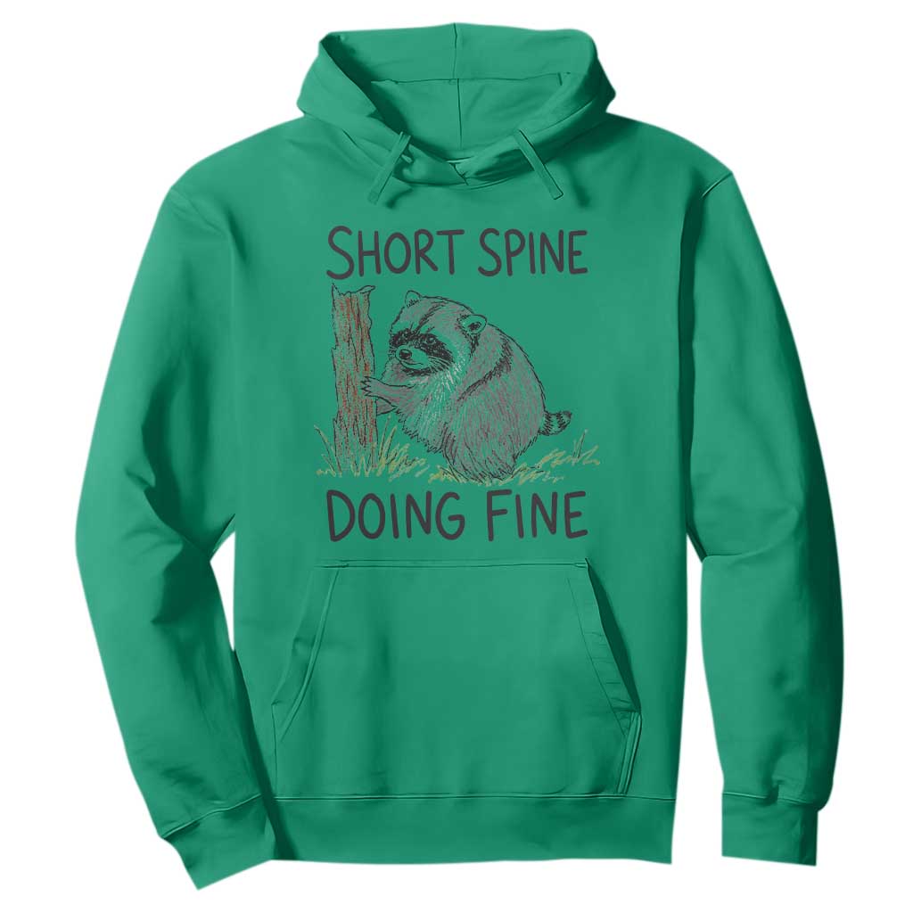 Jimothy Short Spine Doing Fine Inspirational Hoodie Viral Seattle Raccoon Crayon Drawing Graphic