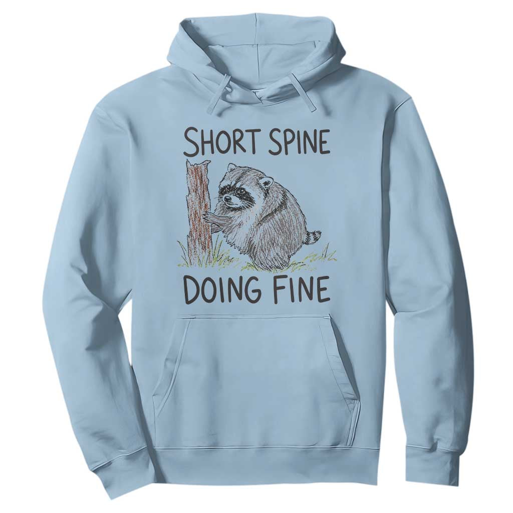 Jimothy Short Spine Doing Fine Inspirational Hoodie Viral Seattle Raccoon Crayon Drawing Graphic