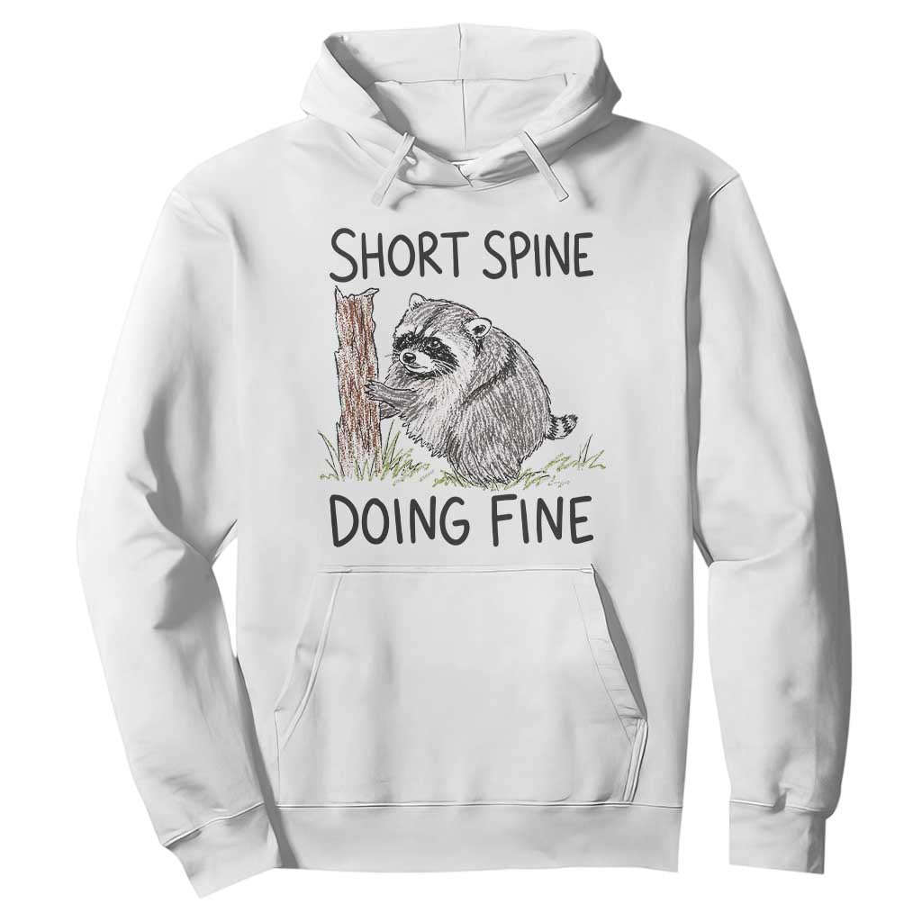 Jimothy Short Spine Doing Fine Inspirational Hoodie Viral Seattle Raccoon Crayon Drawing Graphic TS02 White Print Your Wear