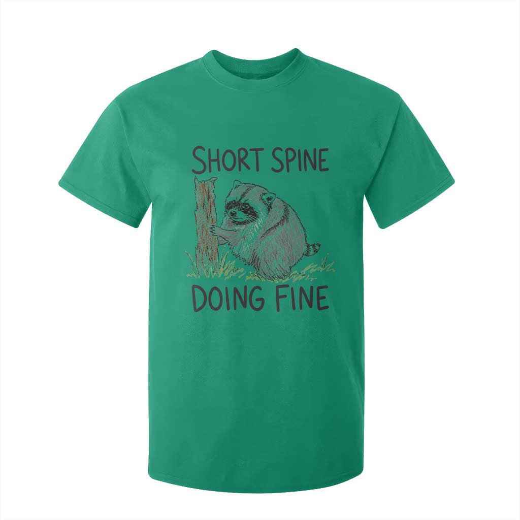 Jimothy Short Spine Doing Fine Inspirational T Shirt For Kid Viral Seattle Raccoon Crayon Drawing Graphic