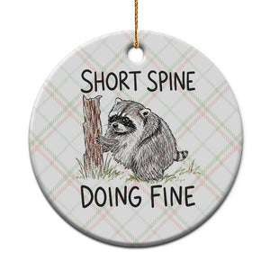 Jimothy Short Spine Doing Fine Inspirational Ceramic Ornament Viral Seattle Raccoon Crayon Drawing Graphic