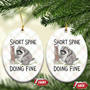 Jimothy Short Spine Doing Fine Inspirational Ceramic Ornament Viral Seattle Raccoon Crayon Drawing Graphic