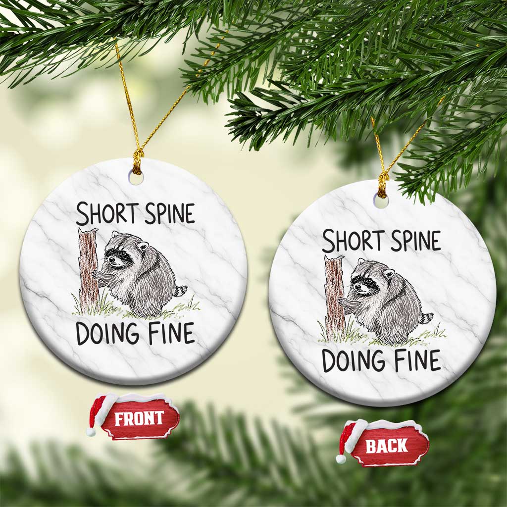Jimothy Short Spine Doing Fine Inspirational Ceramic Ornament Viral Seattle Raccoon Crayon Drawing Graphic TS02 1pc White Marble Print Your Wear